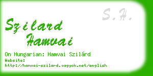 szilard hamvai business card