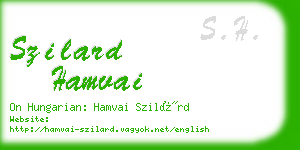 szilard hamvai business card